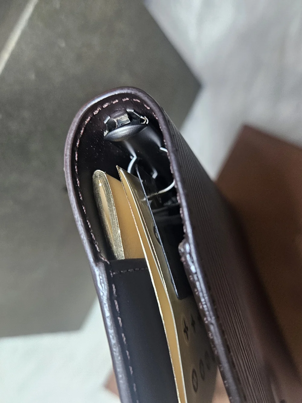 Louis Vuitton PM Agenda Dark Brown Epi Moka With Box & Inserts